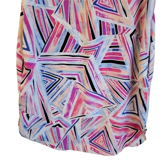 Attention Multicolor Triangle Geometric Print Dres - Picture 9 of 10